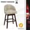 Bar Stools Set Of 2 Swivel Seats With Padded Backrest Rubber Wood Legs Comfortable Counter Height 5