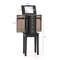 Elegant Jewelry Armoire Top Flip Mirror 4 Drawers  Side Door Storage WallMounted Jewelry Organizer 4