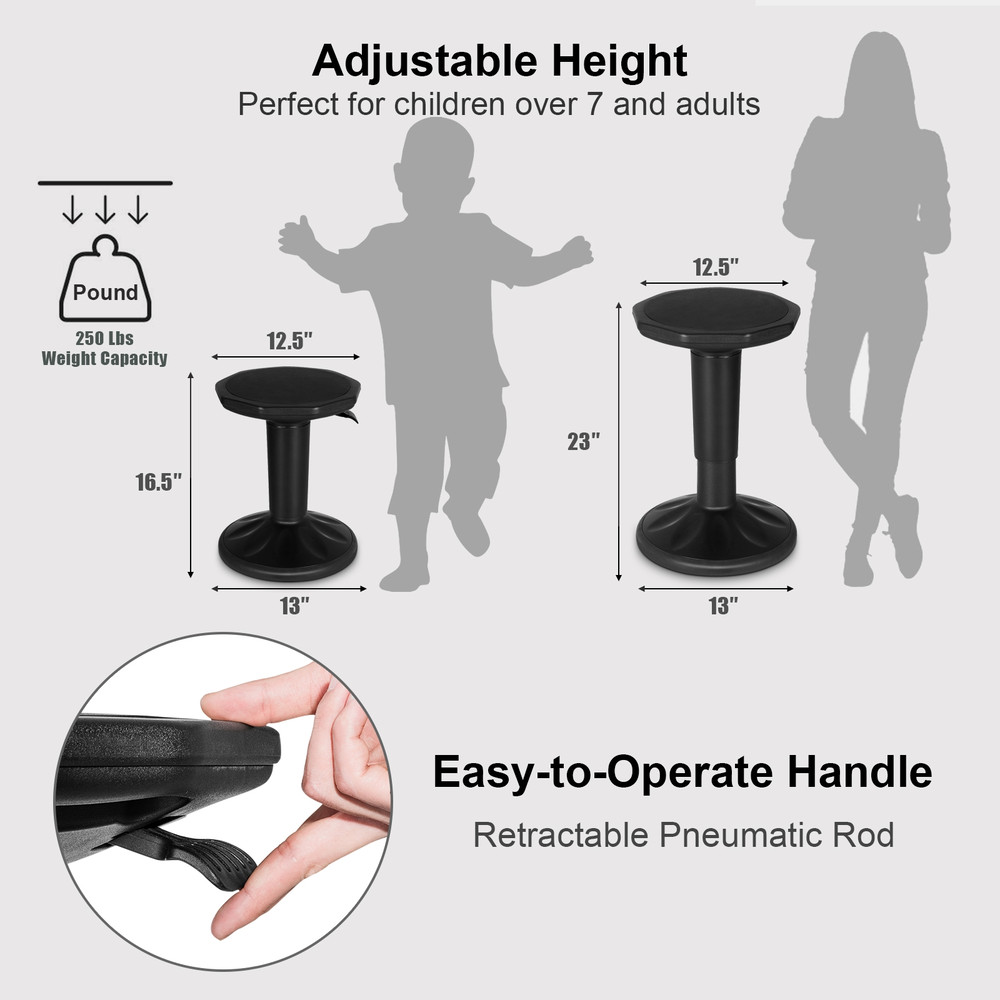 Active Learning Wobble Chair AdjustableHeight Stool For Standing Desk Office  Home Improves Posture 3