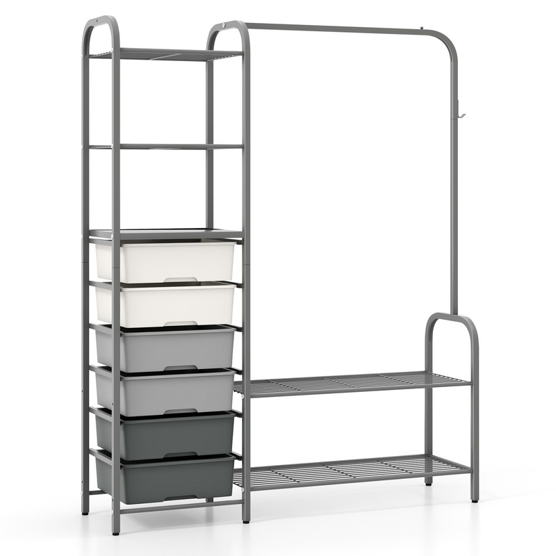 Free Standing Closet Organizer With Removable Drawers And Shelves SpaceSaving Storage Solution 3