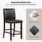 Set Of 2 PVC Leather Bar Stools With Back For Kitchen Island Comfortable Stylish Counter Height St 5