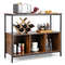 Modern Kitchen Buffet Sideboard With 3 Compartments Versatile Storage Cabinet For Dining Living Ro