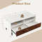 40Inch Modern Coffee Table With Storage 2Tier Rectangle Design With Shelves Drawers For Living Spa 4