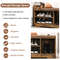Entryway Storage Shoe Bench With 1 Drawer  3 Open Compartments Rustic Organizer With Padded Seat 2