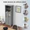 4Door Freestanding Bathroom Floor Storage Cabinet With 2 Drawers Glass Doors Adjustable Shelves Mo 5