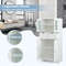 6Tier Freestanding Bathroom Cabinet With 2 Open Compartments  Adjustable Shelves Tall Storage Organ 4