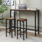 Modern Bar Chair Set 28 Inch 2Piece Counter Stools With Footrest  Adjustable Pads For Kitchen  Dini 0