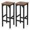 Modern Bar Chair Set 28 Inch 2Piece Counter Stools With Footrest  Adjustable Pads For Kitchen  Dini 6