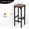 Modern Bar Chair Set 28 Inch 2Piece Counter Stools With Footrest  Adjustable Pads For Kitchen  Dini 5