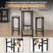 Modern Bar Chair Set 28 Inch 2Piece Counter Stools With Footrest  Adjustable Pads For Kitchen  Dini 2