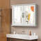 Bathroom Mirror Storage Cabinet 2Tier WallMounted Design With Handles  Adjustable Shelves 1
