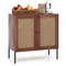 Modern Kitchen Sideboard With Rattan Doors And Adjustable Shelf Decorative Storage Cabinet For Dini 7