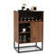 Wine Storage Cabinet Buffet Sideboard with Adjustable Shelf & Sliding Door – Multi-Functional Storage & Display