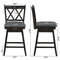 2-Piece 25 Inch Swivel Counter Height Barstool Set with Rubber Wood Legs – Rustic & Sturdy