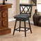 2-Piece 25 Inch Swivel Counter Height Barstool Set with Rubber Wood Legs – Rustic & Sturdy