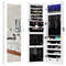 Door Mounted Lockable Mirrored Jewelry Cabinet with LED Lights – Space-Saving & Secure Storage