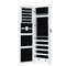 Door Mounted Lockable Mirrored Jewelry Cabinet with LED Lights – Space-Saving & Secure Storage