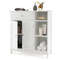 Bathroom Cabinet Floor Cabinet with Drawer & Open Compartments, Adjustable Shelf, Freestanding Storage Organizer