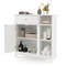 Bathroom Cabinet Floor Cabinet with Drawer & Open Compartments, Adjustable Shelf, Freestanding Storage Organizer