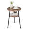 Modern Round End Table With Open Storage Shelf And Metal Frame Small SpaceSaving Side Table For Bed 0