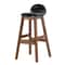 PU Leather Upholstered Barstools With Back Cushion Counter Height Chairs With Footrest Solid Wood 7