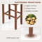 2-Piece 31 Inch Upholstered Bar Stool Set with Solid Rubber Wood Frame & Footrest