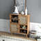 Natural Rattan Buffet Cabinet with 2 Doors & 2 Cubbies, Stylish Storage for Dining & Living Rooms