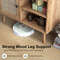 Natural Rattan Buffet Cabinet with 2 Doors & 2 Cubbies, Stylish Storage for Dining & Living Rooms
