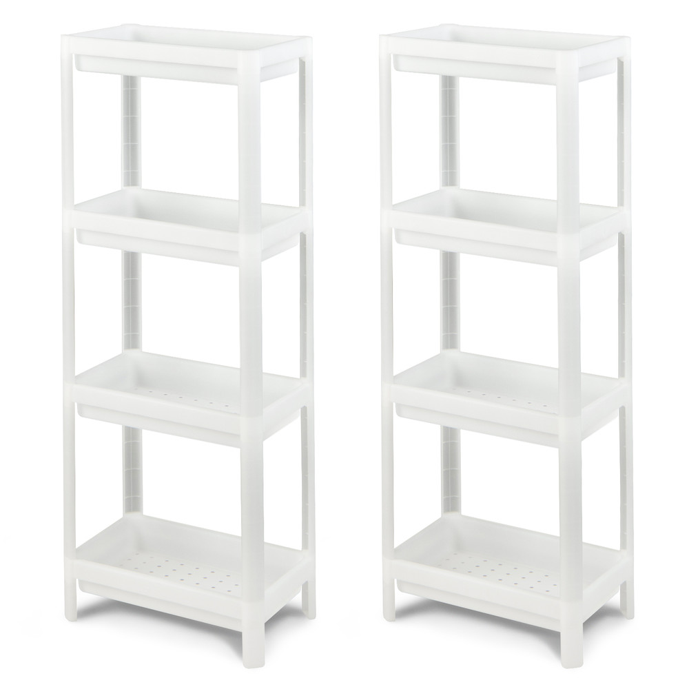 Detachable Slim Storage Cart With Drainage Holes Narrow Organizer For Small Spaces Bathroom Kitchen 0