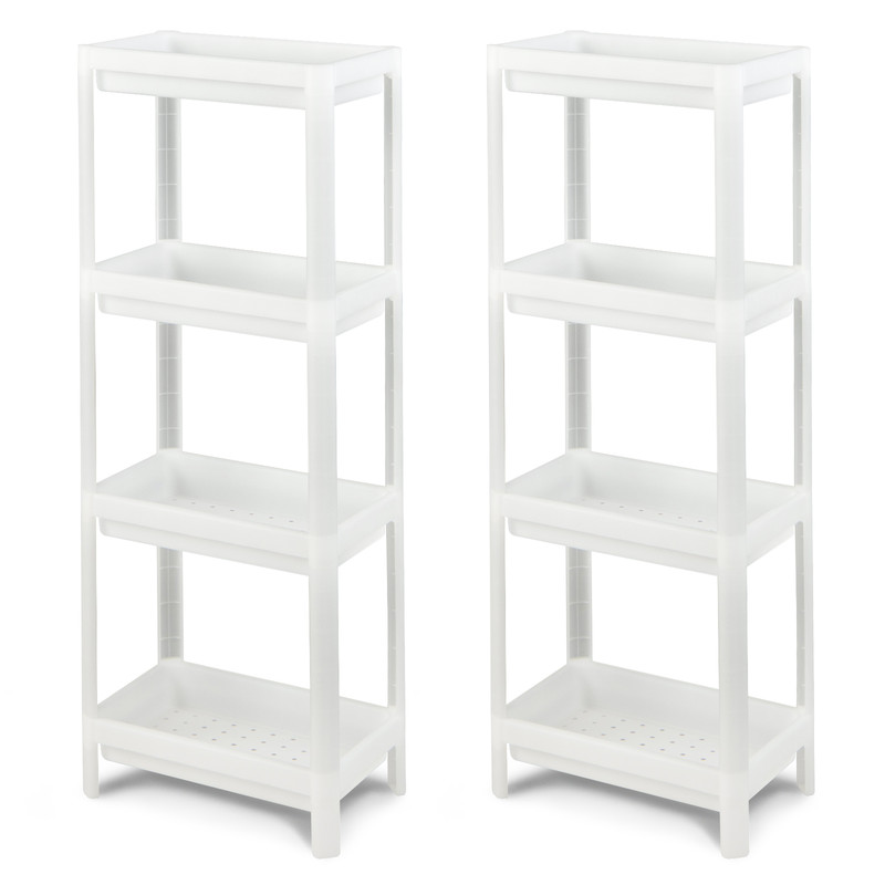 Detachable Slim Storage Cart With Drainage Holes Narrow Organizer For Small Spaces Bathroom Kitchen 0