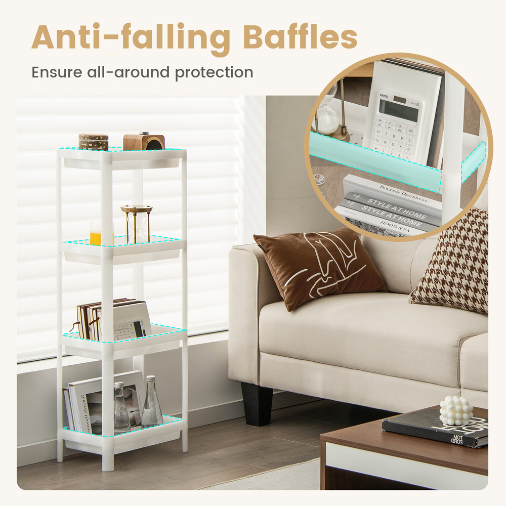 Detachable Slim Storage Cart With Drainage Holes Narrow Organizer For Small Spaces Bathroom Kitchen 5