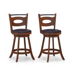 modern swivel bar stools with curved backrest and seat cushions, adjustable counter chairs for home bar or kitchen