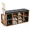 Entryway Shoe Storage Bench With Adjustable Shelf  Umbrella Stand Padded PU Leather Seat Cubby Orga 7