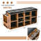 Entryway Shoe Storage Bench With Adjustable Shelf  Umbrella Stand Padded PU Leather Seat Cubby Orga 6