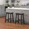 Set of 2 24 Inch Counter Height Stools with Solid Wood Legs – Backless Bar Stools for Kitchen Island & Dining