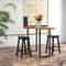 Set of 2 24 Inch Counter Height Stools with Solid Wood Legs – Backless Bar Stools for Kitchen Island & Dining