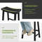 Set of 2 24 Inch Counter Height Stools with Solid Wood Legs – Backless Bar Stools for Kitchen Island & Dining