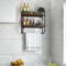 Over the Toilet Shelf Wall Mounted with Metal Frame for Bathroom Rustic Brown Storage Shelf
