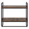 Over the Toilet Shelf Wall Mounted with Metal Frame for Bathroom Rustic Brown Storage Shelf
