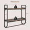 Over the Toilet Shelf Wall Mounted with Metal Frame for Bathroom Rustic Brown Storage Shelf