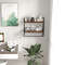 Over the Toilet Shelf Wall Mounted with Metal Frame for Bathroom Rustic Brown Storage Shelf
