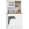 Double Tilt Out Trash Cabinet with Hutch & Rubber Wood Countertop 10 Gallon Storage Bin Organizer