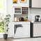 Double Tilt Out Trash Cabinet with Hutch & Rubber Wood Countertop 10 Gallon Storage Bin Organizer