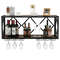 Wall Mounted Wine Rack for 39 Bottles & 12 Glasses, Space Saving Storage with Anti Fall Design for Kitchen, Dining Room