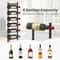 Rustproof Wall Mounted Wine Rack, Holds 6/9/12 Bottles, Space Saving Metal Design for Kitchen, Dining Room & Bars