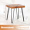 Rustic Square Reclaimed Recycled Teak Wood End Table From Indonesia Solid Wood Accent Table With Li 6