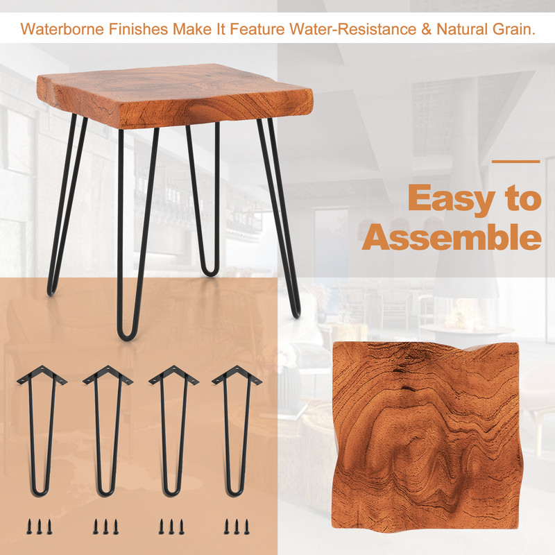 Rustic Square Reclaimed Recycled Teak Wood End Table From Indonesia Solid Wood Accent Table With Li 4