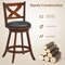 Vintage Counter Height Swivel Bar Stools With Xshaped Back Rubber Wood Pub Chairs For Kitchen Dinin 5