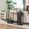 43.5 Inch Console Table with Plant Position & Faux Marble Top, Modern Entryway Table for Home Decor