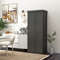 725 Inches Tall Buffet Cabinet With 6Tier Shelves  4 Doors Adjustable Kitchen Pantry Storage Cabine 7